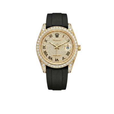 Rolex Datejust 40mm Diamond-Paved Dial Yellow Gold Men Watches