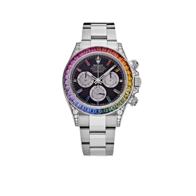 Rolex Daytona 40mm 116599RBOW Rainbow White Gold Black Dial