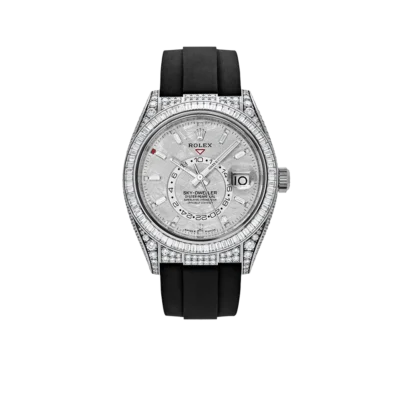Rolex Sky-Dweller 42mm 18K White Gold Meteorite Dial Diamond Watch 326259TBR